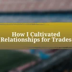How I Cultivated Relationships for Trades