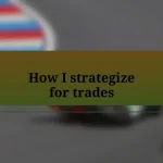 How I strategize for trades