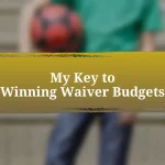 My Key to Winning Waiver Budgets