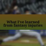 What I’ve learned from fantasy injuries